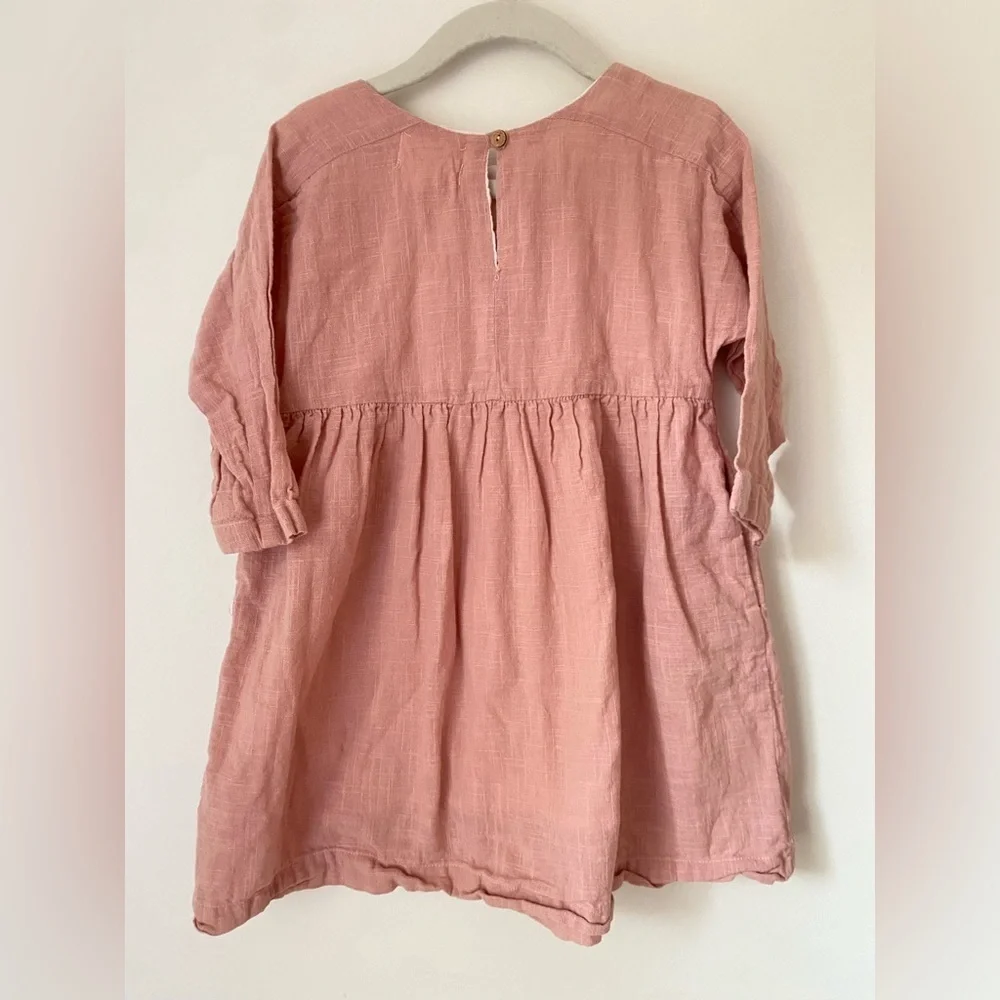 Poppet & Fox Dress Girls’ 5 Pink Tassel 100% Cotton Dress